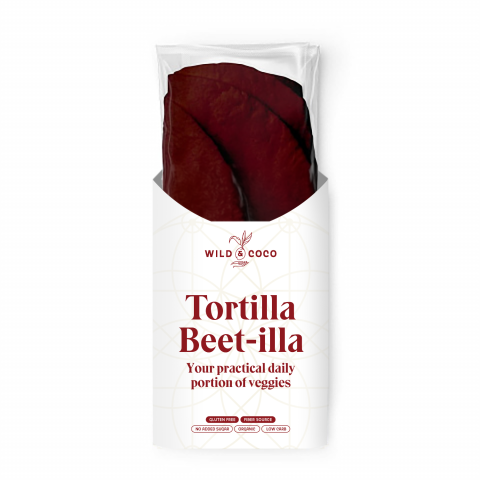 Tortilla s 96% obsahem řepy BIO 4 ks